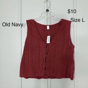 Old Navy Women's Burgundy Knit Tank Top